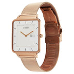 Titan Edge Quad Quartz Analog White Dial Watch for Men with Stainless Steel Strap