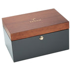 Titan 40 Years Quartz Multifunction with Moon Phase White Dial Brown Leather Strap Watch for Men