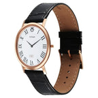 Titan Quartz Analog Watch for Men White Dial with Leather Strap