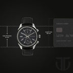 Titan Quartz Multifunction Watch for Men Silver Dial with Leather Strap