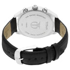 Titan Quartz Multifunction Watch for Men Silver Dial with Leather Strap