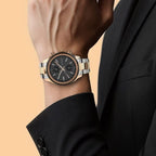 Titan Workwear Quartz Multifunction Watch for Men Black Dial with Stainless Steel Strap