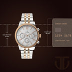 Titan Workwear Quartz Multifunction Watch for Men White Dial with Stainless Steel Strap