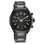 Titan Quartz Multifunction Watch for Men Black Dial with Stainless Steel Strap