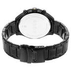 Titan Quartz Multifunction Watch for Men Black Dial with Stainless Steel Strap
