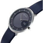 Titan Edge Murals Quartz Analog Blue Dial Blue Leather Strap Watch for Men