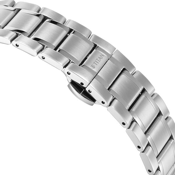 Titan Edge Murals Quartz Analog Yellow Dial Stainless Steel Strap Watch for Men