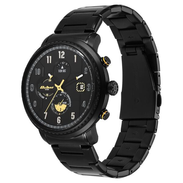 Titan Black Dial Chronograph Watch for Men
