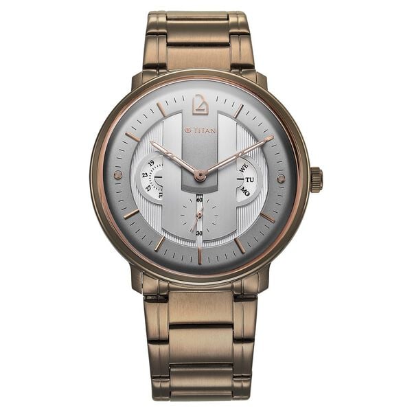 Titan Grey Dial Quartz Multifunction Watch for Men