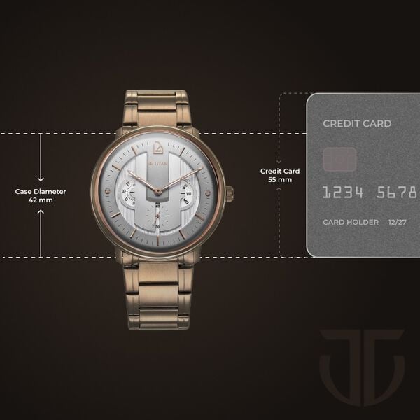 Titan Grey Dial Quartz Multifunction Watch for Men