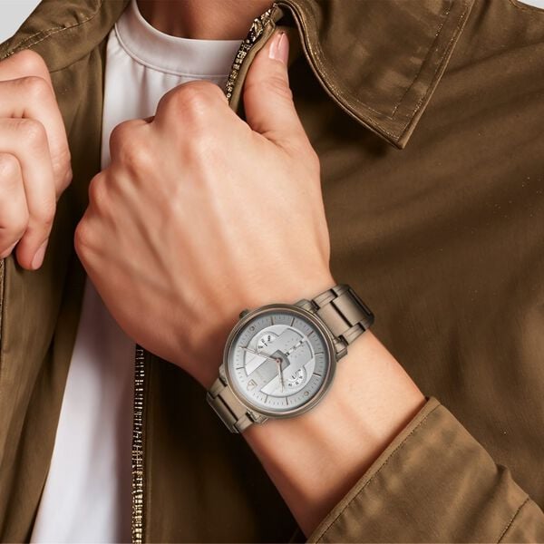 Titan Grey Dial Quartz Multifunction Watch for Men