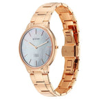 Titan Edge Metal Ladies Allure Quartz Analog Mother of Pearl Dial Watch for Women with Rose Gold Stainless Steel Strap