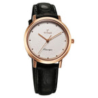 Titan 40 Years Quartz Analog Silver Dial Black Leather Strap Watch for Women