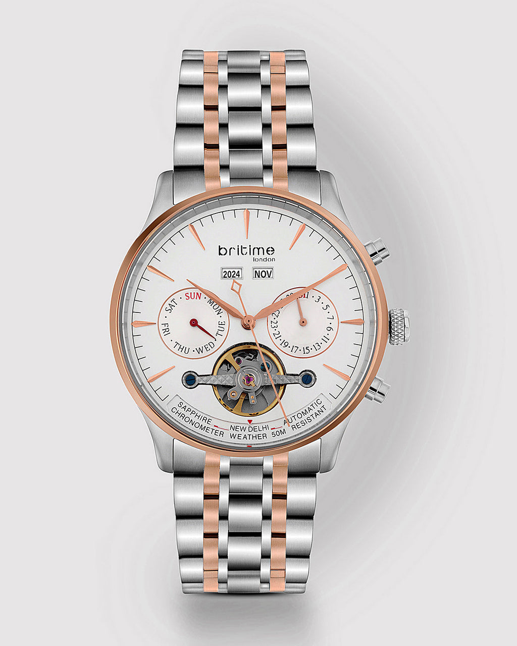 Celestial White with Rose Gold