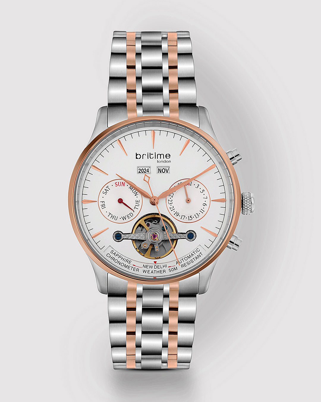 Celestial White with Rose Gold