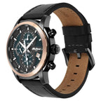 Titan Octane Silver Dial Leather Strap Watch for Men