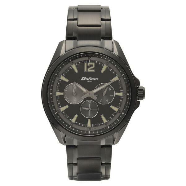 Titan Quartz Multifunction Watch for Men Silver Dial with Stainless Steel Strap