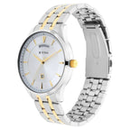 Titan Regalia Opulent White Dial Analog Watch for Men with Day and Date Function