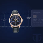 Titan Quartz Blue Dial Watch for Men with Blue Color Leather Strap