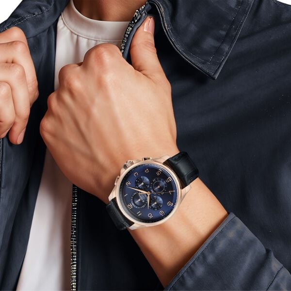Titan Quartz Blue Dial Watch for Men with Blue Color Leather Strap