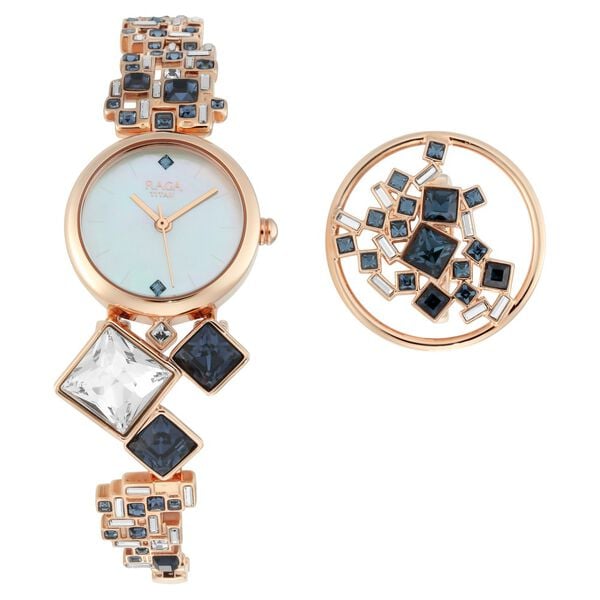 Cocktails from Raga by Titan - Mother of Pearl Dial Analog Watch for Women