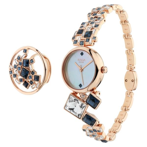 Cocktails from Raga by Titan - Mother of Pearl Dial Analog Watch for Women