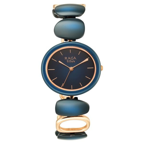 Titan Raga Ceramics Blue Dial Analog Watch for Women