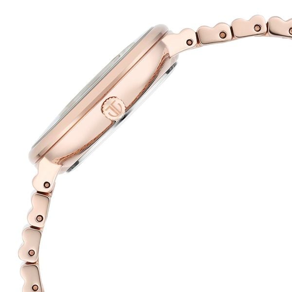 Titan Aura Quartz Analog Silver Dial Watch for Women with Rose Gold Stainless Steel Strap