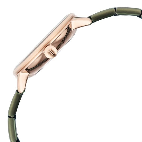 The Titan TGIF Quartz Analog Brown Dial Rose Gold Stainless Steel Strap Watch Exudes Elegance and Charm Perfect for Women.