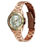 Titan Purple Ceramics Quartz Analog Watch for Women with Mother of Pearl Dial