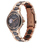 Titan Glamour Quartz Multifunction Grey Dial Two Toned Steel and Ceramic Strap Watch for Women
