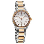Titan Glamour Quartz Analog with Date Silver Dial Two Toned Stainless Steel Strap Watch for Women