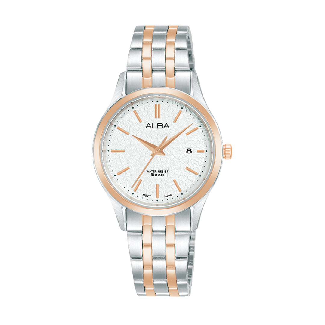 AH7BR6X1 Marble White Ladies Watch