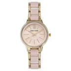 Anne Klein Quartz Analog Beige Dial Bimetal Strap Watch for Women
