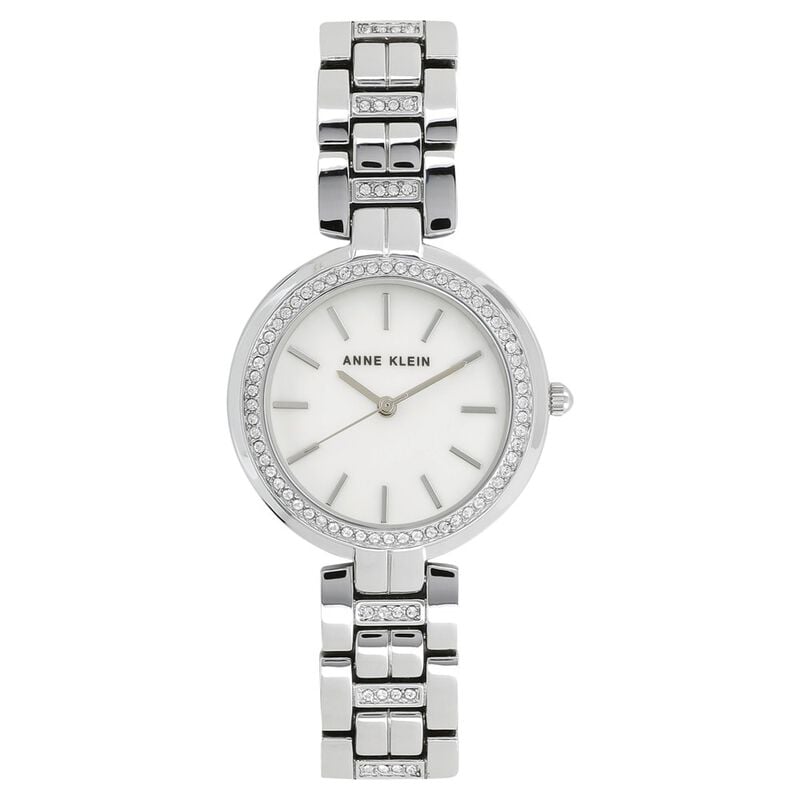 Anne Klein Quartz Analog Mother of Pearl Dial Metal Strap Watch for Women