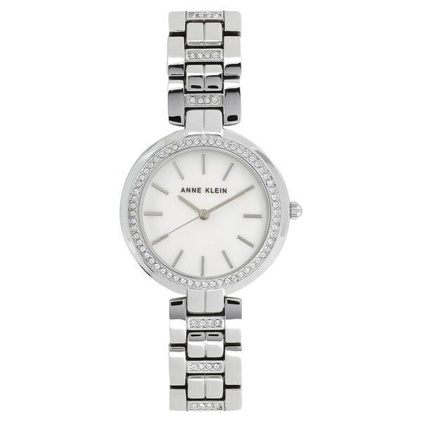 Anne Klein Quartz Analog Mother of Pearl Dial Metal Strap Watch for Women