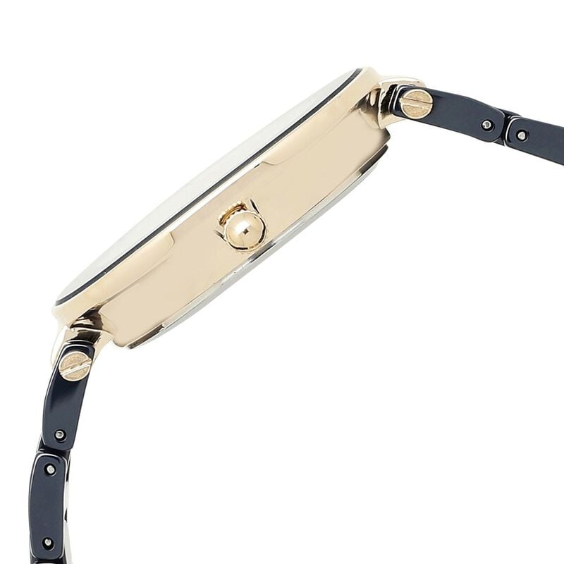 Anne Klein Quartz Analog Blue Dial Ceramic Strap Watch for Women