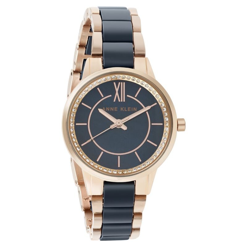 Anne Klein Quartz Analog Blue Dial Ceramic Strap Watch for Women