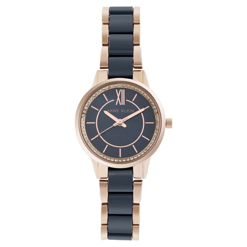 Anne Klein Quartz Analog Blue Dial Ceramic Strap Watch for Women