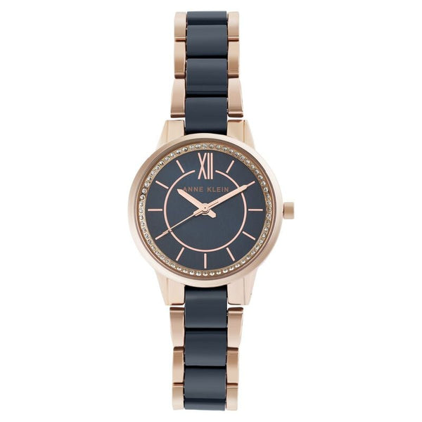 Anne Klein Quartz Analog Blue Dial Ceramic Strap Watch for Women