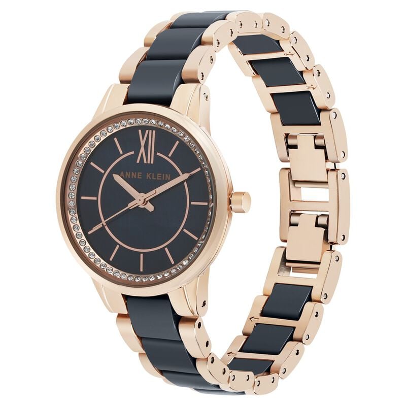Anne Klein Quartz Analog Blue Dial Ceramic Strap Watch for Women