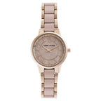 Anne Klein Quartz Analog Brown Dial Ceramic Strap Watch for Women