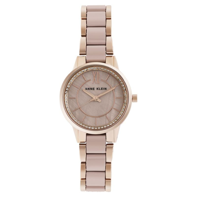 Anne Klein Quartz Analog Brown Dial Ceramic Strap Watch for Women