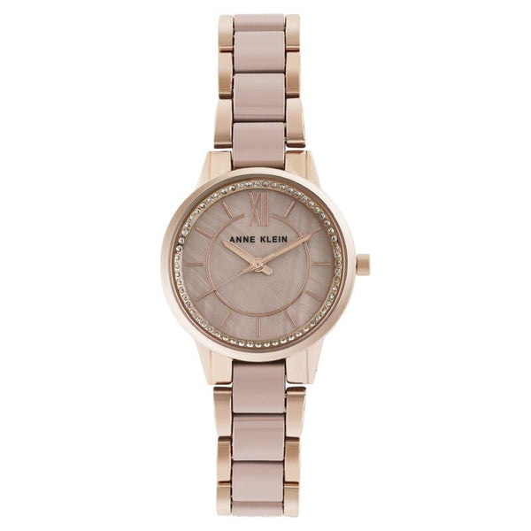 Anne Klein Quartz Analog Brown Dial Ceramic Strap Watch for Women
