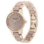 Anne Klein Quartz Analog Brown Dial Ceramic Strap Watch for Women