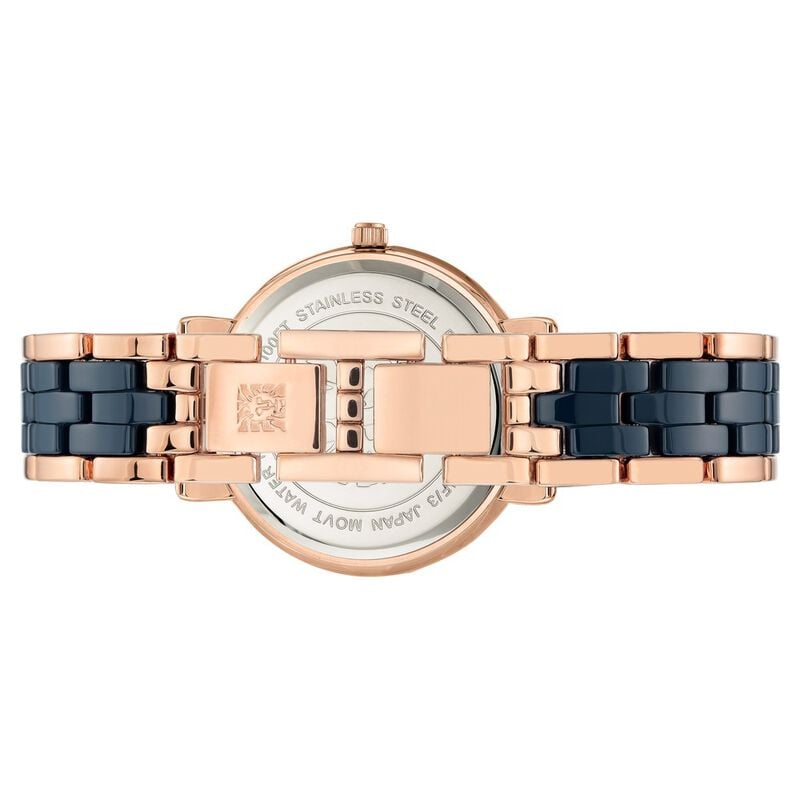 Anne Klein Quartz Analog Blue Dial Ceramic Strap Watch For Women