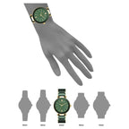 Anne Klein Quartz Analog Green Dial Green Ceramic Strap Watch For Women