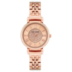 Anne Klein Quartz Analog Rose Gold Dial Metal Strap Watch for Women