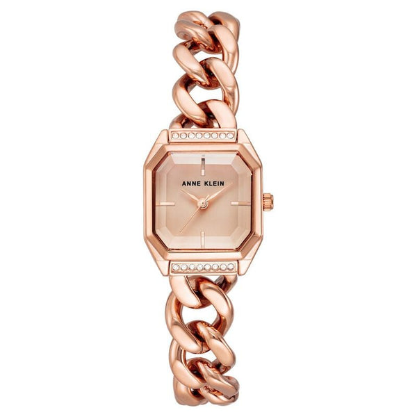 Anne Klein Quartz Analog Rose Gold Dial Rose Gold Metal Strap Watch For Women