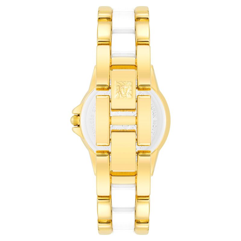 Anne Klein Quartz Analog Mother of Pearl Dial Multicoloured Metal Strap Watch For Women
